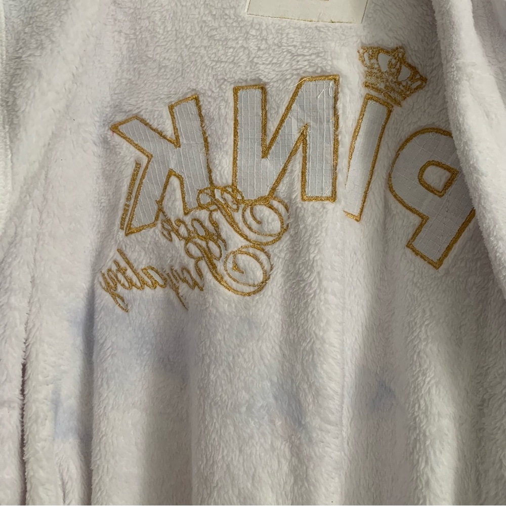 Victoria’s Secret PINK Rock Royalty plush soft Embroidered Bath Robe - Picture 9 of 16